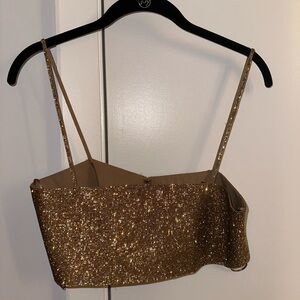 Zara rhinestone crop top